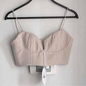 NWT PRINCESS POLLY Cream Bustier Top